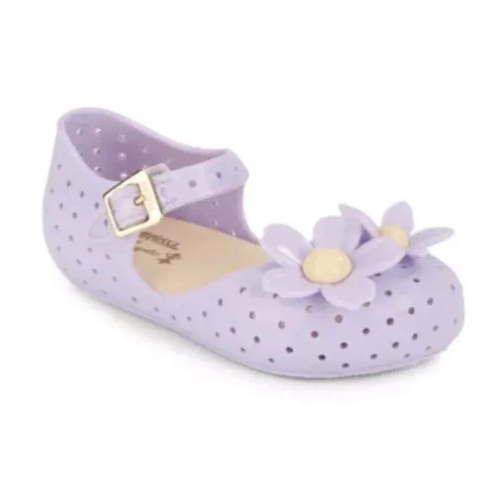 auth New mini Melissa shoes Daisy perforated shoes 5 , purple girls sandels